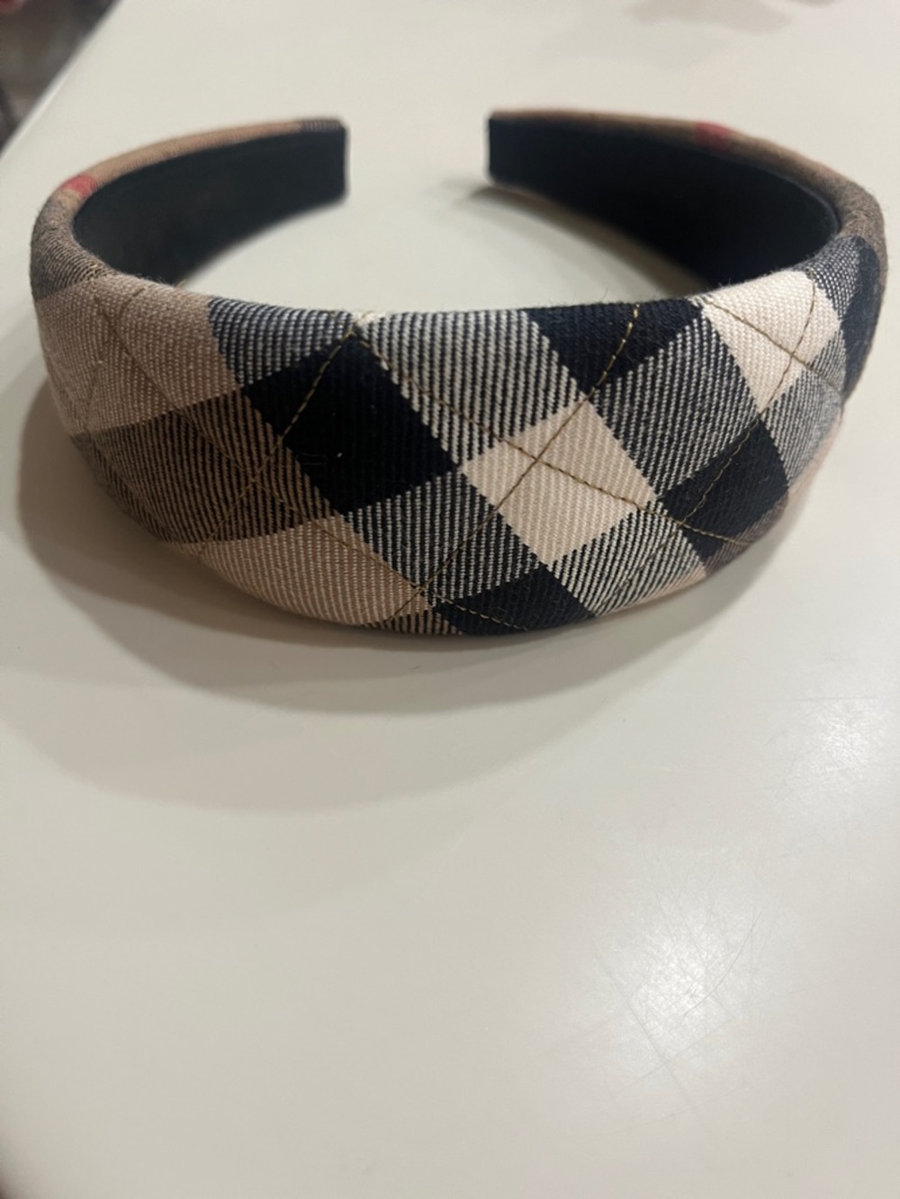 Burberry Black and Cream Logo Headband